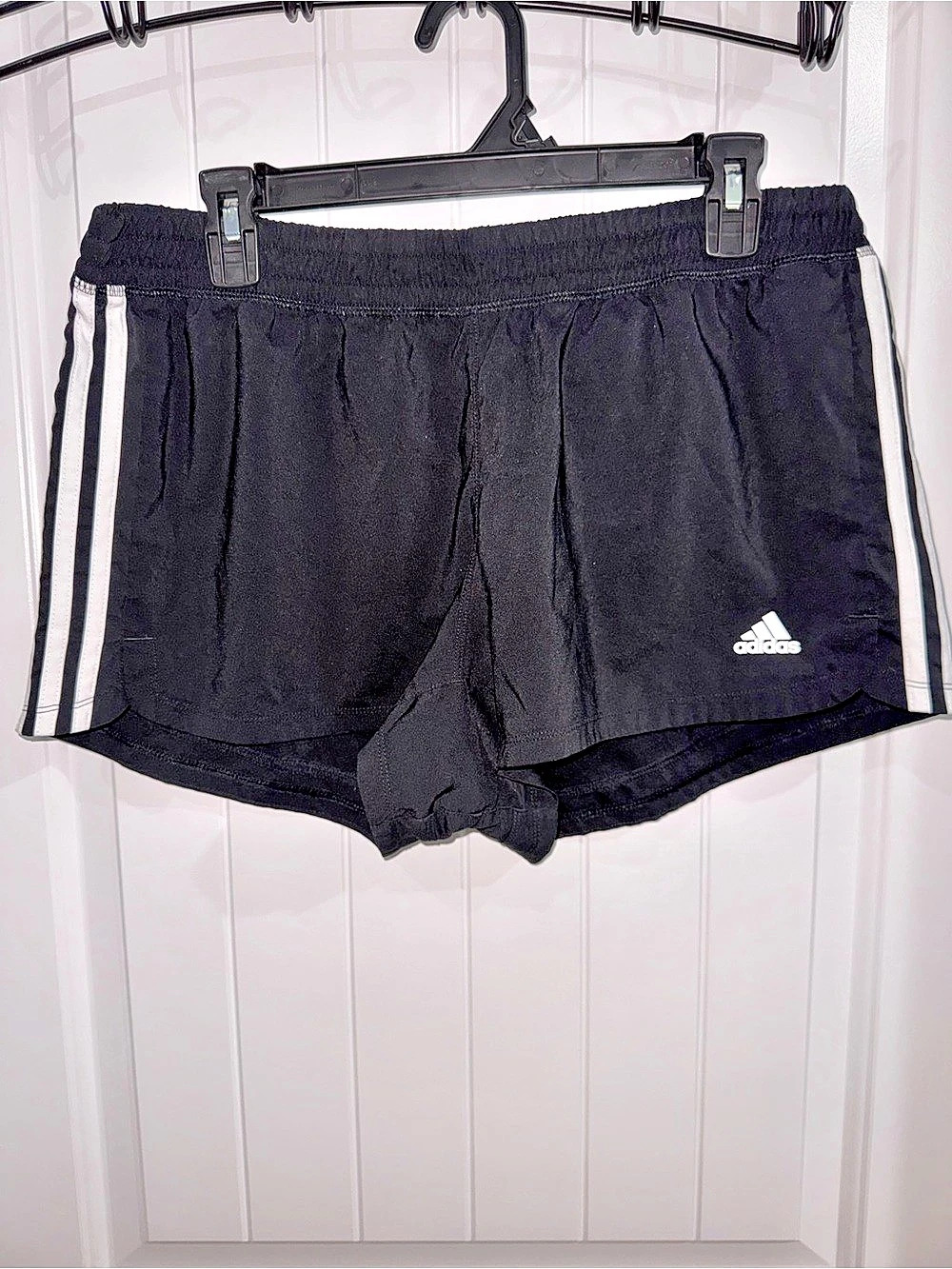 adidas Pacer 3-Stripes Woven Shorts Athletic Shorts Black & White XL